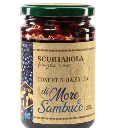 confettura extra more e sambuco artigianale scurtarola 300gr