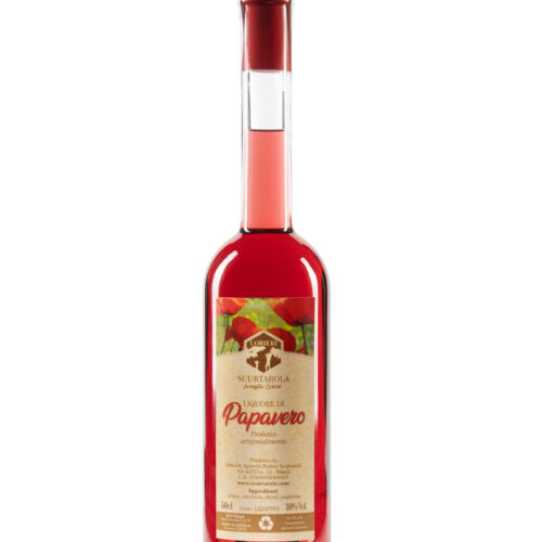 Liquore artigianale al papavero selvatico Scurtarola – bottiglia 500 ml